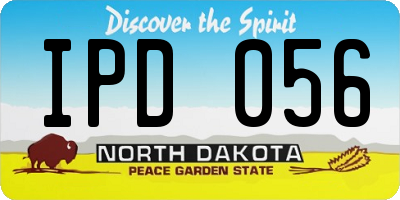 ND license plate IPD056