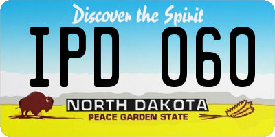 ND license plate IPD060