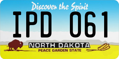 ND license plate IPD061