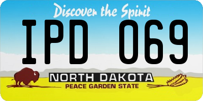 ND license plate IPD069