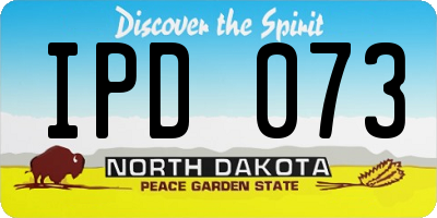 ND license plate IPD073