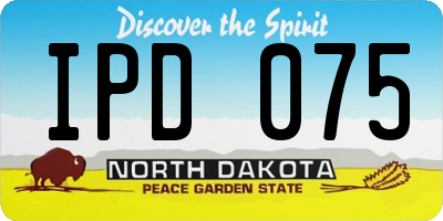ND license plate IPD075