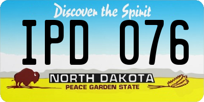 ND license plate IPD076