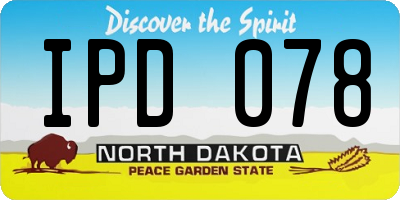 ND license plate IPD078
