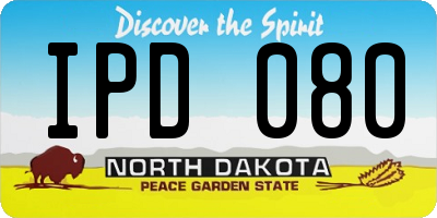 ND license plate IPD080