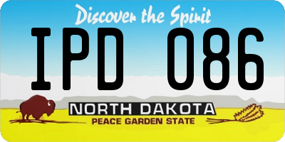 ND license plate IPD086