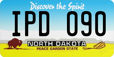ND license plate IPD090