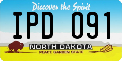 ND license plate IPD091