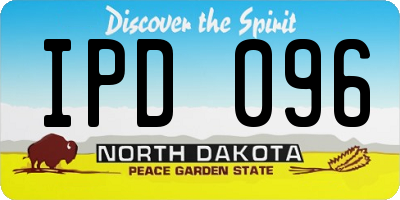 ND license plate IPD096