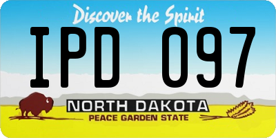 ND license plate IPD097