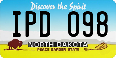 ND license plate IPD098