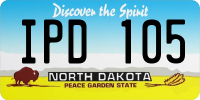 ND license plate IPD105