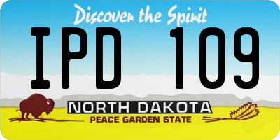 ND license plate IPD109