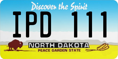 ND license plate IPD111