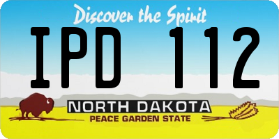 ND license plate IPD112