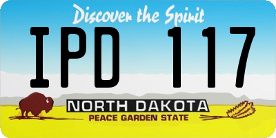 ND license plate IPD117
