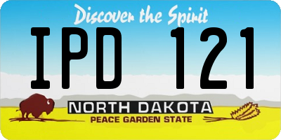 ND license plate IPD121