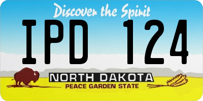 ND license plate IPD124