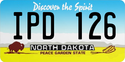 ND license plate IPD126
