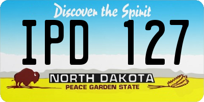 ND license plate IPD127