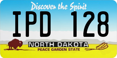 ND license plate IPD128