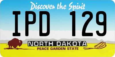 ND license plate IPD129