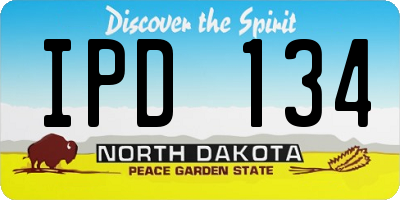 ND license plate IPD134