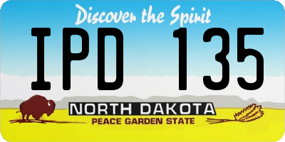ND license plate IPD135