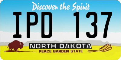 ND license plate IPD137