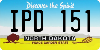 ND license plate IPD151