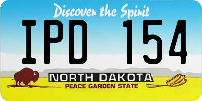 ND license plate IPD154