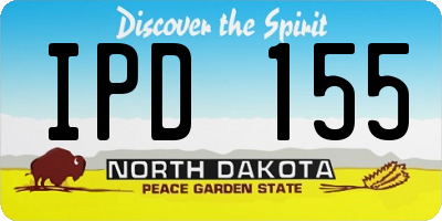 ND license plate IPD155