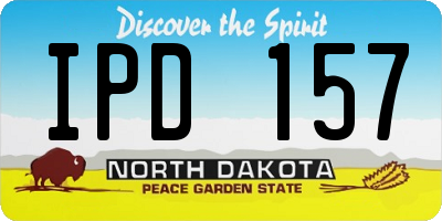 ND license plate IPD157
