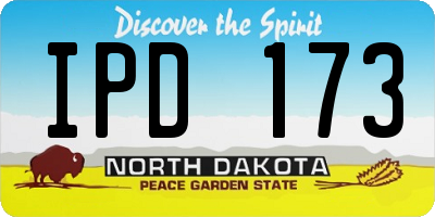ND license plate IPD173