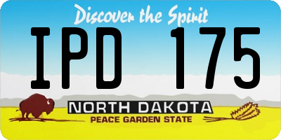 ND license plate IPD175