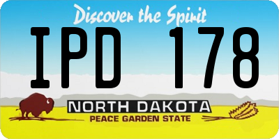ND license plate IPD178