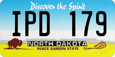 ND license plate IPD179