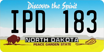ND license plate IPD183