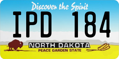 ND license plate IPD184