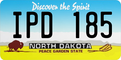 ND license plate IPD185