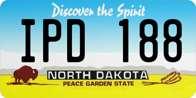 ND license plate IPD188