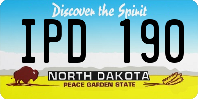 ND license plate IPD190