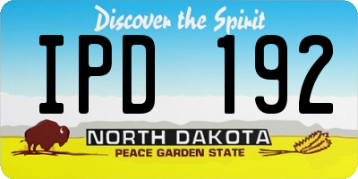 ND license plate IPD192