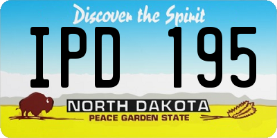 ND license plate IPD195