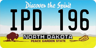 ND license plate IPD196