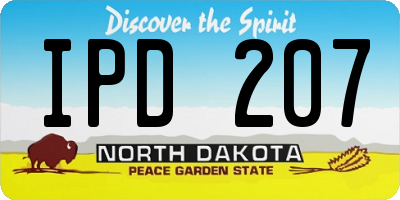 ND license plate IPD207