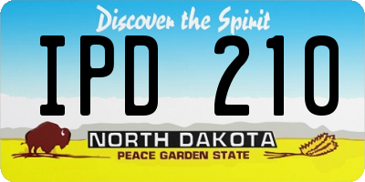ND license plate IPD210