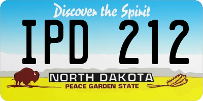 ND license plate IPD212