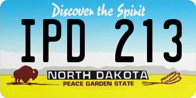 ND license plate IPD213