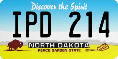 ND license plate IPD214